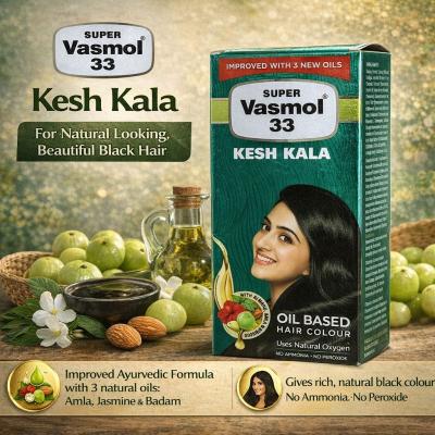 SUPER VASMOL 33 KESH KALA OIL BASED HAIR COLOUR 50ML