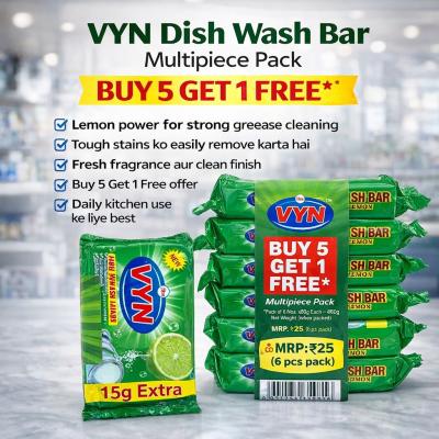 VYN DISH WASH BAR BUY 5 GET 1 FREE