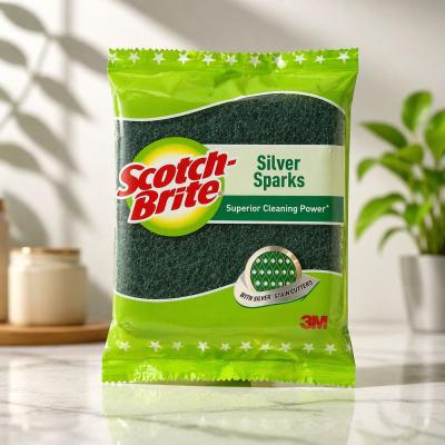 SCOTCH BRITE SILVER SPARKS SUPERIOR CLEANING POWER