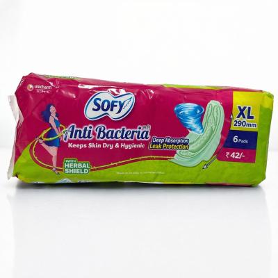 Sofy Anti Bacteria XL Sanitary Pads  (6 Pads | 290 mm | Deep Absorption Protection)
