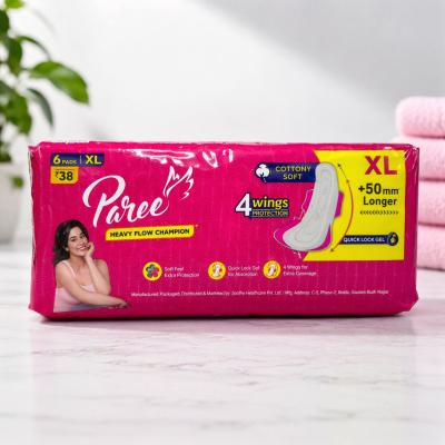 Paree XL Sanitary Pads  (6 Pads | XL Size | Heavy Flow Protection)