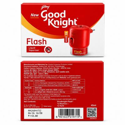 Godrej Good Knight Flash Liquid Vaporiser Machine + Refill (45ml)