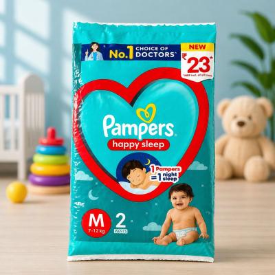 Pampers Happy Sleep Pants (M Size, 7–12 kg, 2 Pants Pack)