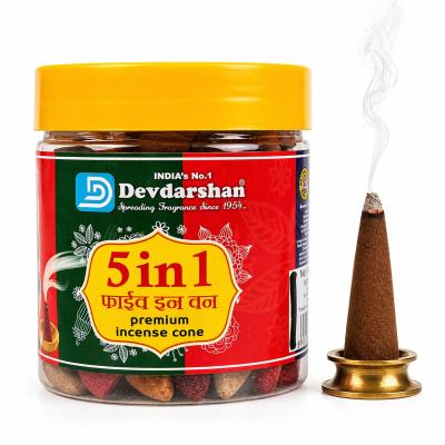 Devdarshan 5 in 1 Premium Incense Cone (100g)